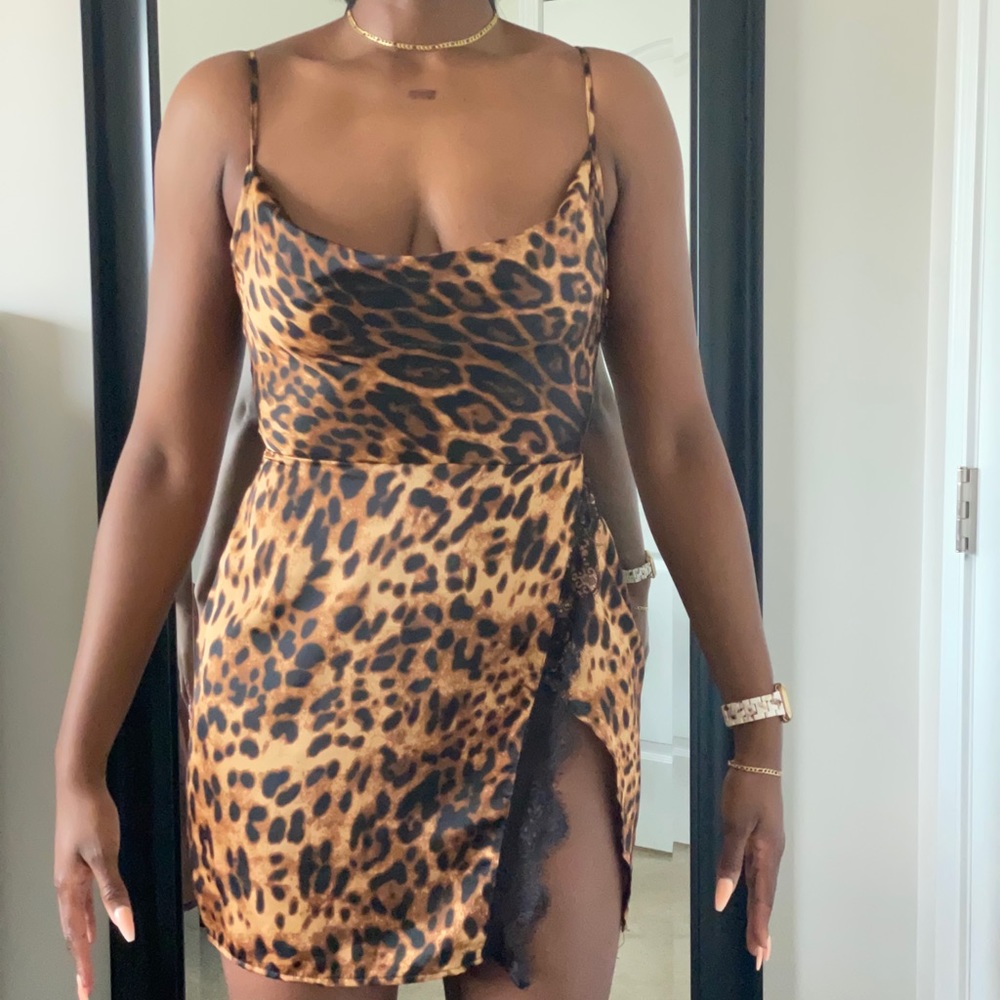 Missguided Leopard Print Mini Dress
